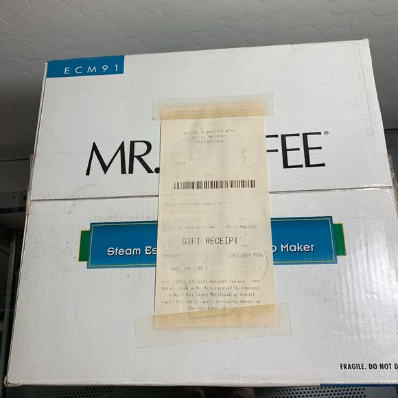 Mr. Coffee Steam Espresso and Cappuccino Maker Model ECM91 New in Sealed Box - Picture 5 of 6